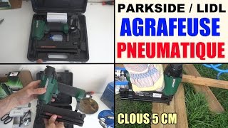 agrafeuse pneumatique air comprime parkside lidl pdt 40 d3  pneumatic stapler  drucklufttacker [upl. by Adnilreh]