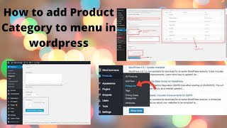 How to add Product Category to Menu in Wordpress [upl. by Marduk]