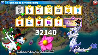 Finished Slopestyle and Porcelain Runner EventDragon Mania Legends  Snowman Daily Login Event [upl. by Fatimah410]