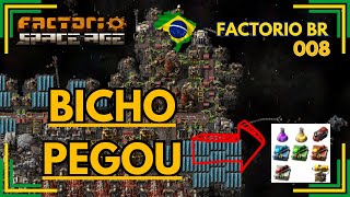 ⚙️ Factorio Space Age 🚀 Ep 008 🏭 Ciencia Roxa Amarela Laser Turret e Outros [upl. by Hemetaf]