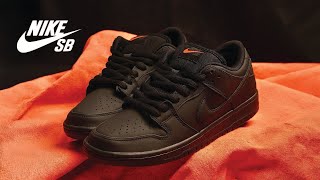 Nike SB Triple Black Dunk Low  SB Holiday Apparel [upl. by Nosraep]