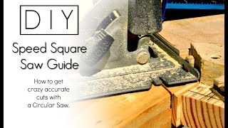 DIY  Crazy Accurate Cuts  Speed Square Saw Guide  Izzy Swan [upl. by Areht]