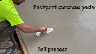 Concrete Patio Pour Residential [upl. by Anyaled]