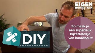 Zo maak je een superleuk bijzettafeltje van haardhout  DIY  Eigen Huis amp Tuin [upl. by Willock]