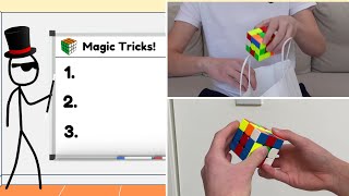 3 Rubiks Cube Magic Tricks To IMPRESS Your Friends  Cubing Magician Tutorial [upl. by Ardle]