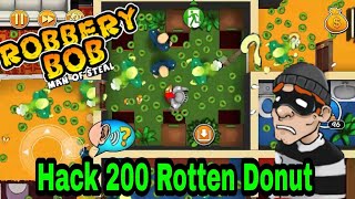 Robbery Bob Hack Pranking Police VS 200 Rotten Donut [upl. by Notnek]