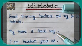 Best self introduction for school students 10 lines in english [upl. by Asirehc]