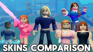 Lauren and skins comparison showcase Updated version Heroes online world roblox [upl. by Lorin135]