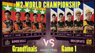 M2 Grand Finals  BREN vs BURMESE GHOULS Game 1 English  MLBB World Championship [upl. by Saw]