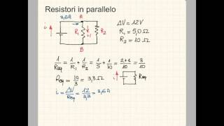 Circuiti elettrici resistori in parallelo [upl. by Aiahc818]