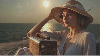 Its summer 1949 Vintage radio music on the beach 🌞 oldies music water sounds birds  3Hours [upl. by Norton]