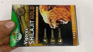 Zandu Vigorex Shilajit Gold Capsules  Vigorex Shilajit Gold Capsules Uses Side effects Review Hindi [upl. by Ellehsem802]