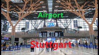 Stuttgart Flughafen  Airport Terminal walking Tour  4K Video [upl. by Stoller]