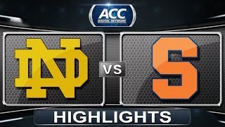 Notre Dame vs Syracuse  2014 ACC Mens Lacrosse Championship Highlights [upl. by Alyakim]