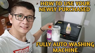 HOW TO USE YOUR NEWLY PURCHASED FULLY AUTOMATIC WASHING MACHINE  tagalog tutorial [upl. by Davon]