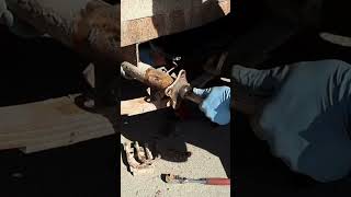 The RIGHT way to Replace a Trailer Axle  SIMPLE STEPS shorts trailerrepair trailerservice [upl. by Arlene528]