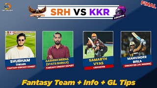 KKR vs SRH Prediction  KKR vs SRH Dream11  KKR vs SRH Cricdelight Team [upl. by Asi]