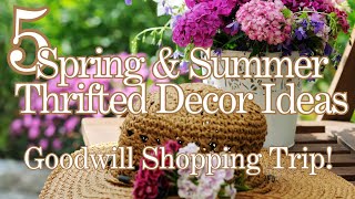 5 Thrifted Ideas For Your Home Amazing Spring amp Summer Decor Finds At Goodwill diy [upl. by Atekan]