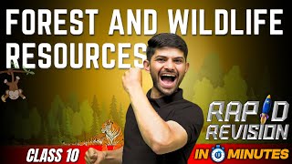 Forest and Wildlife Resources  10 Minutes Rapid Revision  Class 10 SST [upl. by Kirenoj]