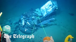 New Titan sub footage shows imploded wreckage [upl. by Enilorac511]