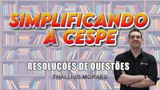 Simplificando a CESPE  CEBRASPE  Resolução de questões [upl. by Sigfried322]