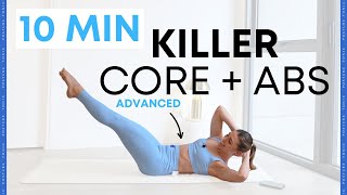 10 MIN INTENSE PILATES CORE  ABS ROUTINE [upl. by Atsuj]