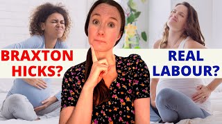 BRAXTON HICKS VS CONTRACTIONS What do Braxton Hickslabour contractions feel like [upl. by Shewmaker]