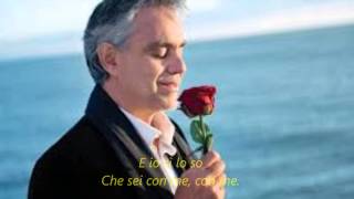 Con Te Partirò  Andrea Bocelli  Lyrics [upl. by Yhtomiht]