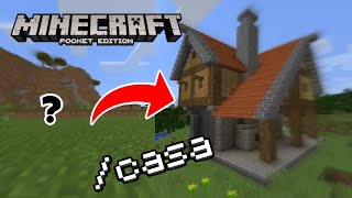 COMO CREAR CULTIVOS Y CASAS INSTANTANEAS CON COMANDOS MINECRAFT PE 181 [upl. by Suissac162]