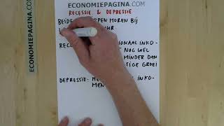 Recessie amp depressie Economiepaginacom [upl. by Ashleigh]