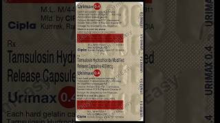 urimax 04 tablettamsulosin  tamsulosin 400 mcg hydrochloride modified release capsule doctor [upl. by Irene]