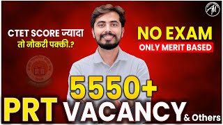 PRT Vacancy amp Others 5500  Ctet Score ज्यादा तो नौकरी पक्की   by Rohit Vaidwan Sir [upl. by Freudberg664]