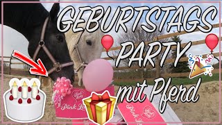 GEBURTSTAGSPARTY MIT PFERD ♥ Pferdetorte Einladungskarte Geschenk [upl. by Ginsburg782]