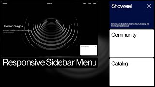 Responsive Sidebar Menu  Slide Out Menu  Sidebar Navigation  HTML CSS amp JavaScript  GSAP [upl. by Iman]