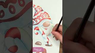 Weihnachtswichtel mit Aquarell Farben Tutorial aquarell aquarelltutorial aquarellmalen [upl. by Dmitri264]