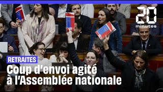 Réforme des retraites  ambiance électrique à lAssemblée nationale [upl. by Ynatsyd932]