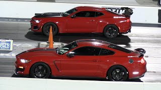 Hellcat vs ZL1 Camaro  drag racing [upl. by Sibie]