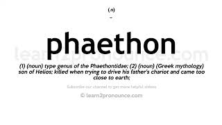 How to pronounce Phaethon  English pronunciation [upl. by Bak]