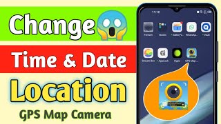 GPS Map Camera Ka Time Date or Location Kaise Change Kare [upl. by Roda577]