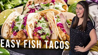 How to Make Easy Fish Tacos  The Stay At Home Chef [upl. by Blackington]