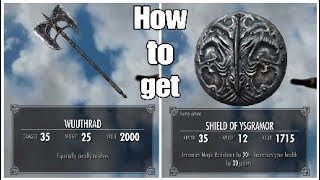 Skyrim Special Edition  Guide  Unique items Wuuthrad and Shield of Ysgramor [upl. by Inafets]