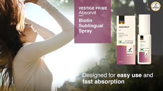 VESTIGE PRIME Absorvit Biotin Sublingual Spray  Official Launch – 3rd October 2024 [upl. by Lessirg]