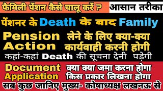 Family Pension After Death of Husband  पेंशनर की मृत्यु के बाद परिवार पेंशन लेने के लिए क्या करें [upl. by Akemrej]