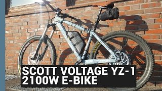 2KW EBIKE  SCOTT VOLTAGE YZ1  2100W DIY EBIKE  20AH LIION AKKU  48V 40A POWER [upl. by Ermanno]