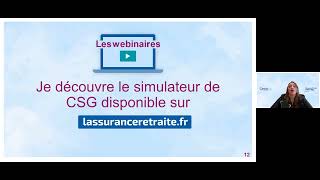 Webinaire de l’Assurance retraite  prélèvements sociaux 2023 [upl. by Elna904]