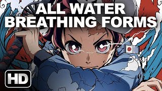 Kimetsu No Yaiba Demon Slayer All Water Breathing Forms [upl. by Namar]