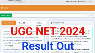 UGC NET Result 2024 Release  UGC NET 2024 Result  UGC NET Result 2024 Out [upl. by Salvay465]