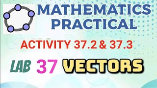 MATHS PRACTICAL LAB 37 VECTORSACTIVITY 371 AND 372 [upl. by Anehsuc280]