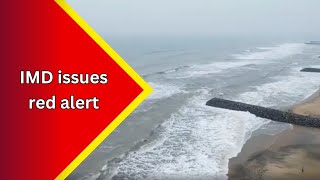 Intense Winds and rough Seas at Marina Beach in Tamil Nadus Chennai [upl. by Philis53]