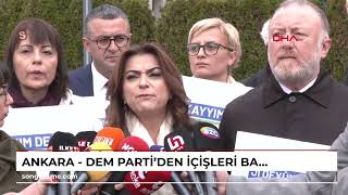 ANKARA  DEM Partiden İçişleri Bakanlığı önünde Kayyım açıklaması [upl. by Perce83]